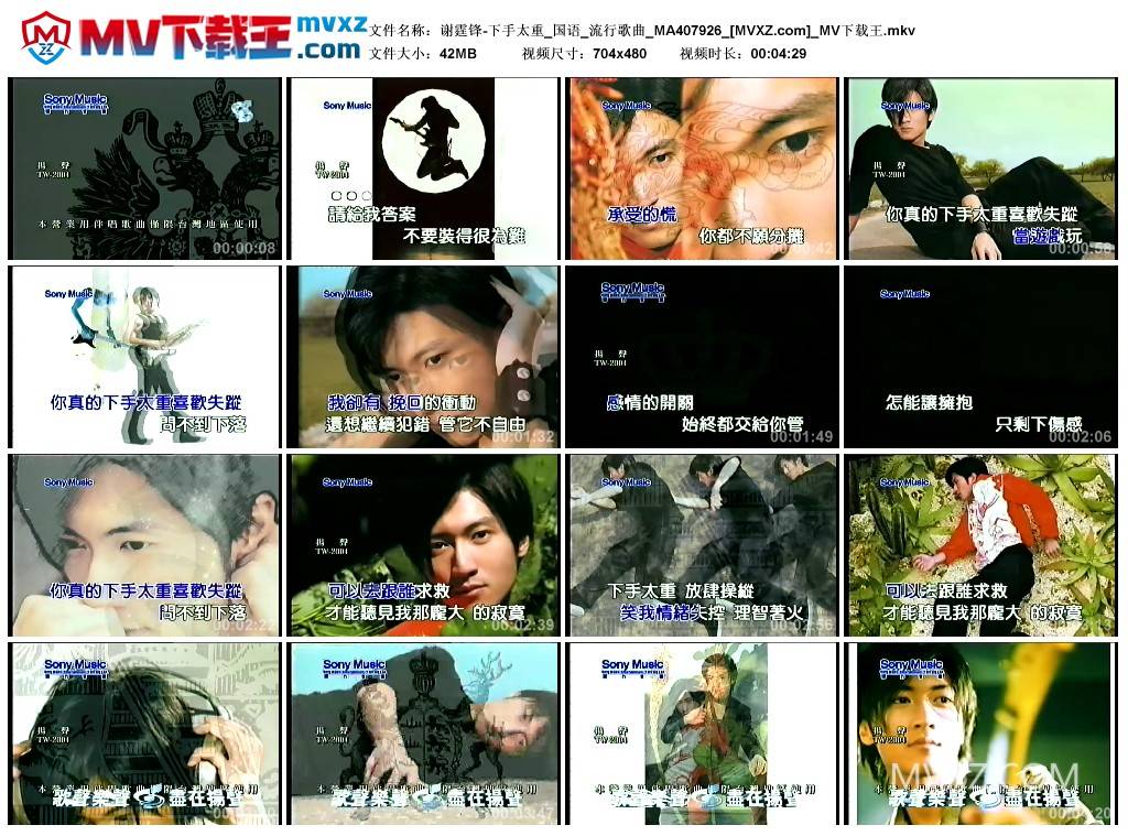 谢霆锋-下手太重_国语_流行歌曲_MA407926